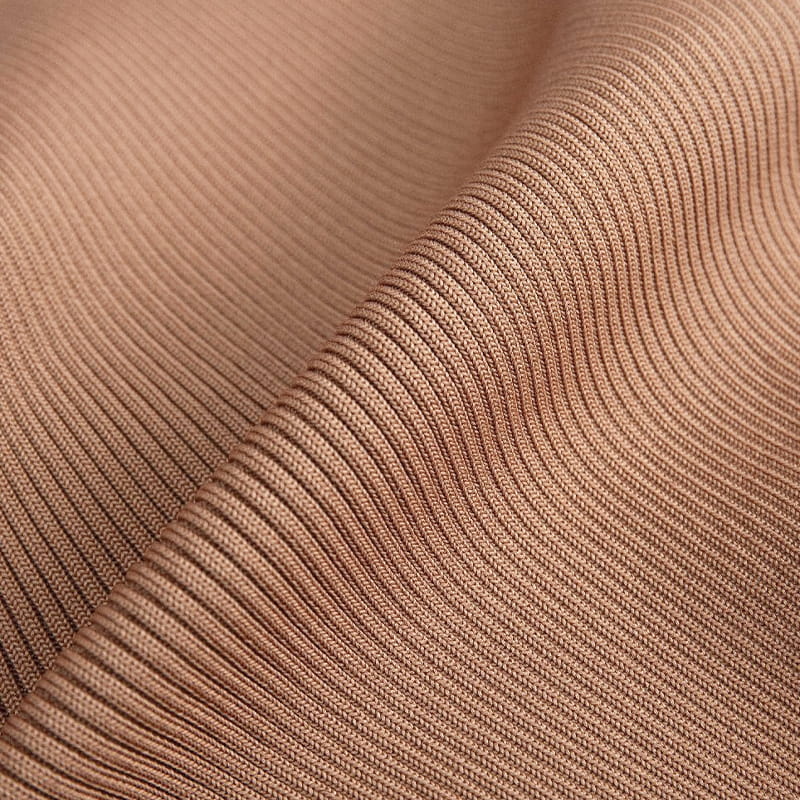 2x2 कम स्ट्रेच पोलिस्टस्टर रिब्स्ड बुनेको कपडाको लागि