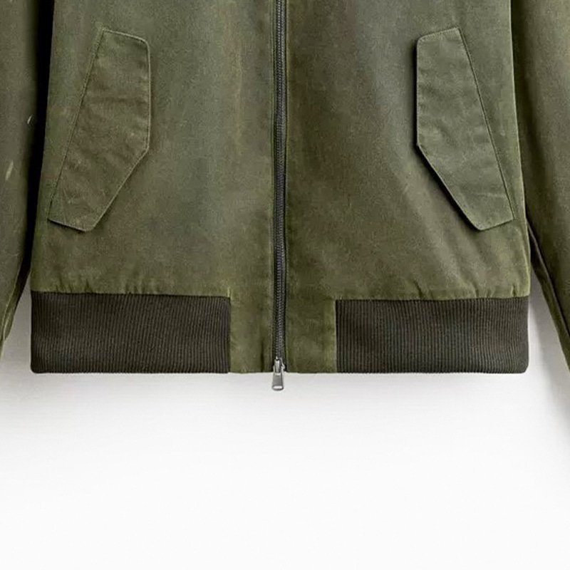 कपडाको सामान 2x2 बाक्लो रिब ब्रेडबल ज्याकेटको लागि हेम