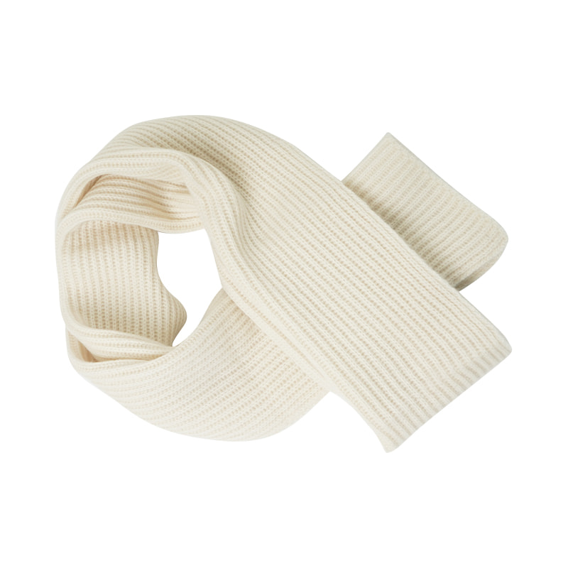 सेतो नरम रिबर्ड बुनियो हिउँद स्कार्फ